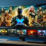 GREATIPTV streaming on four devices simultaneously showing sports, movies and news in 4K